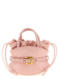 Balmain Shuffle Mini Leather Bag Pale Pink