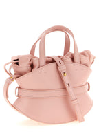 Balmain Shuffle Mini Leather Bag Pale Pink