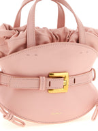 Balmain Shuffle Mini Leather Bag Pale Pink