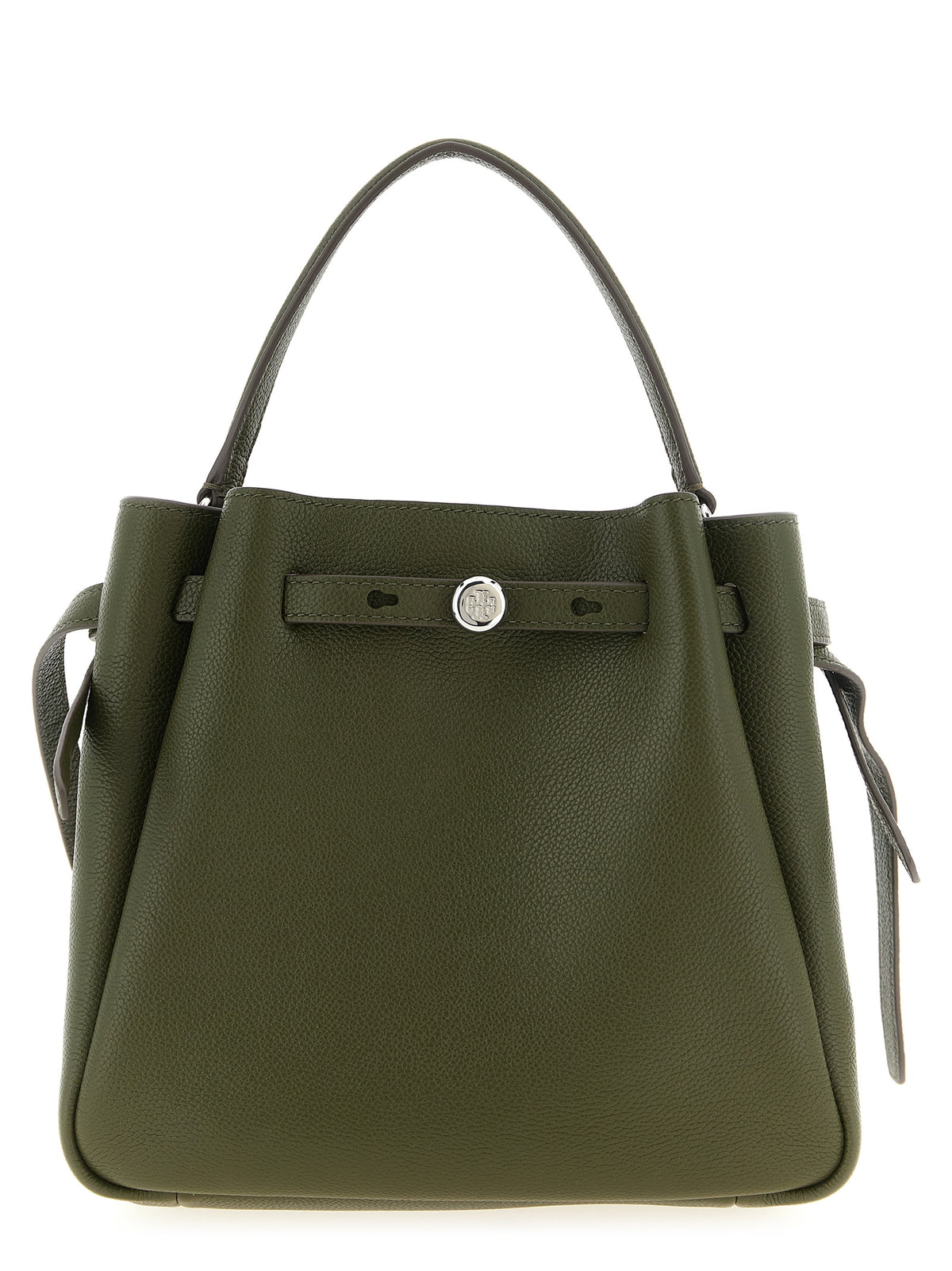 Tory Burch Romy Olive Leather Bucket Bag