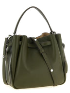 Tory Burch Romy Olive Leather Bucket Bag