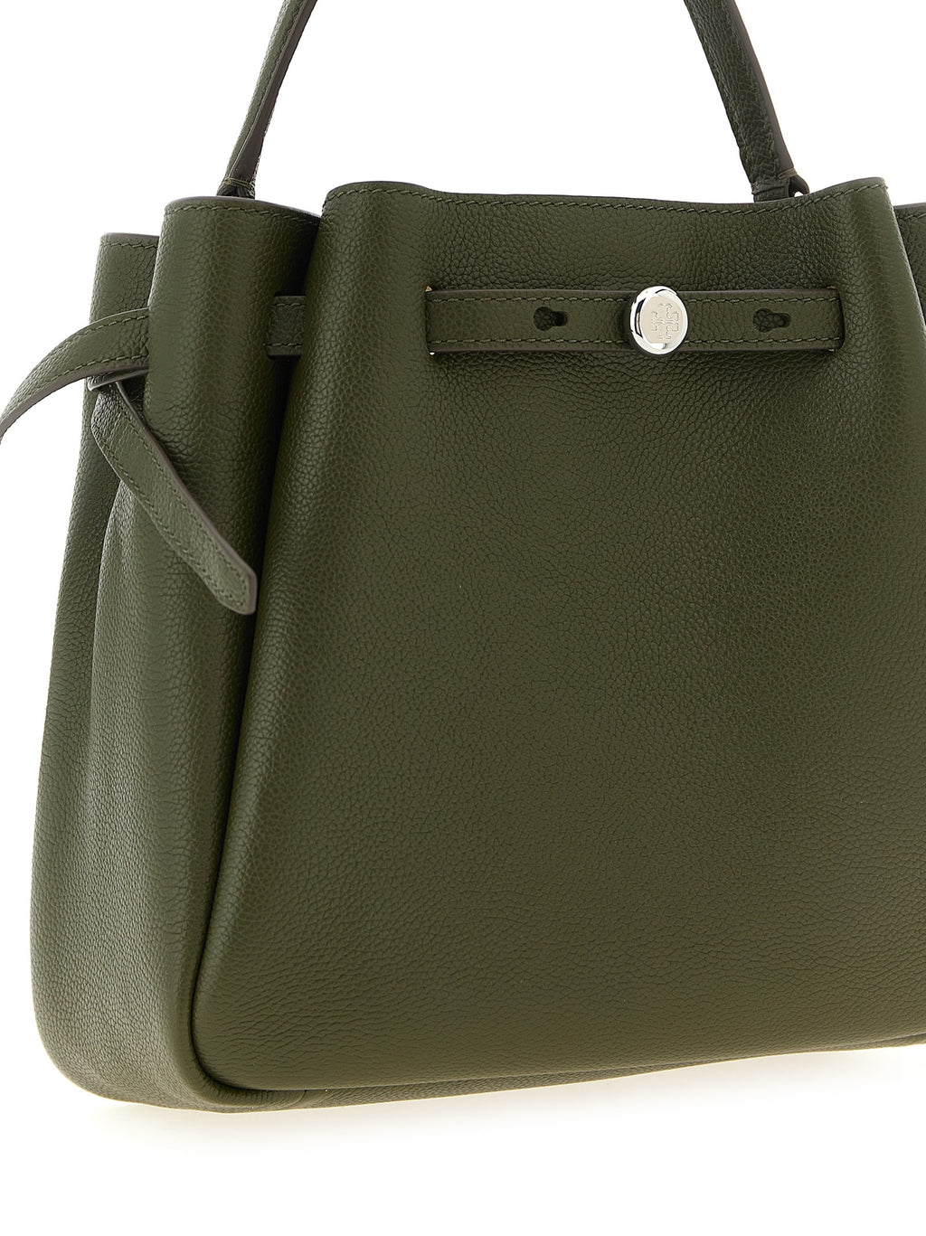 Tory Burch Romy Olive Leather Bucket Bag