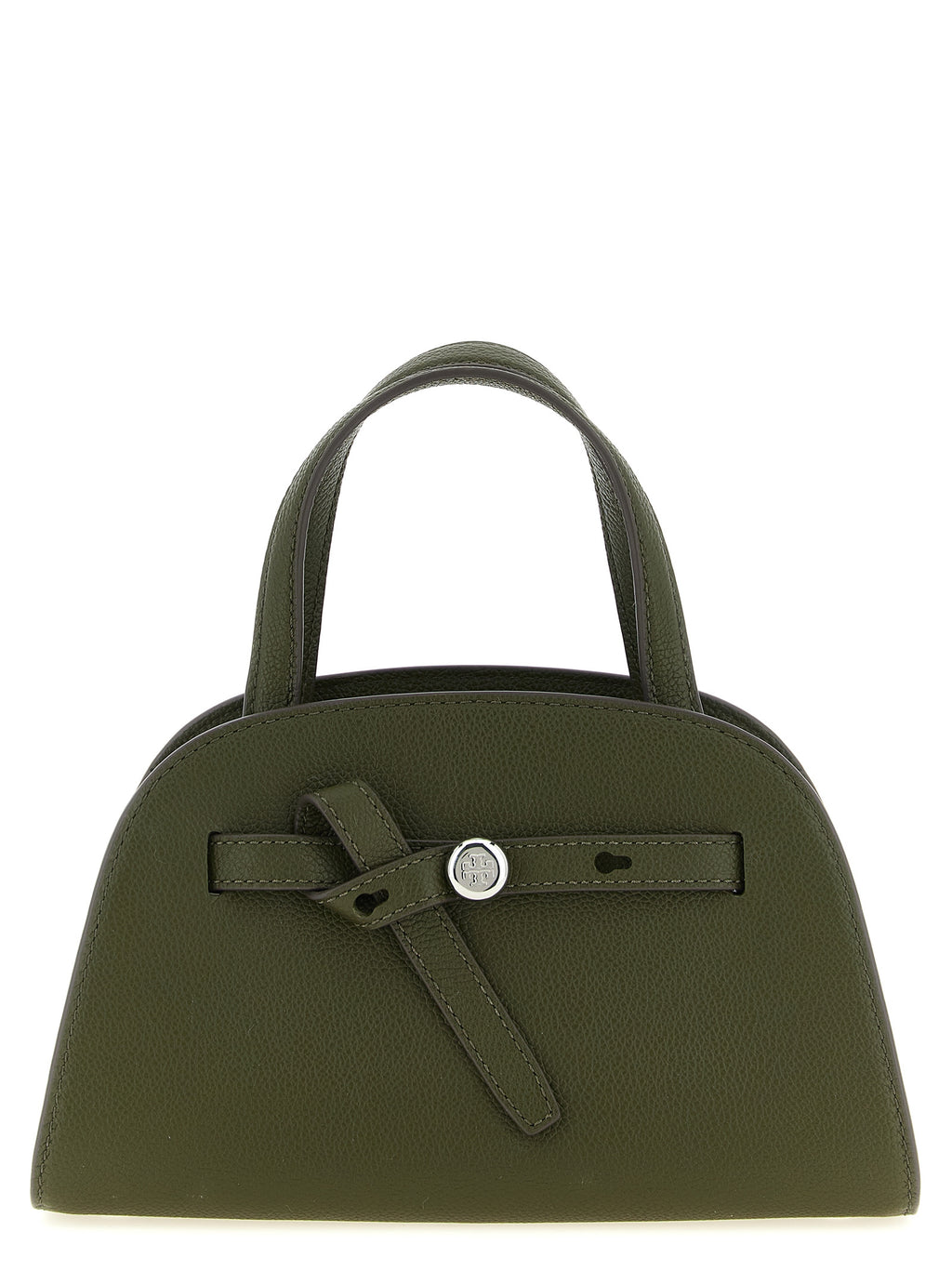 Tory Burch Romy Small Dark Olive Leather Crossbody Bag