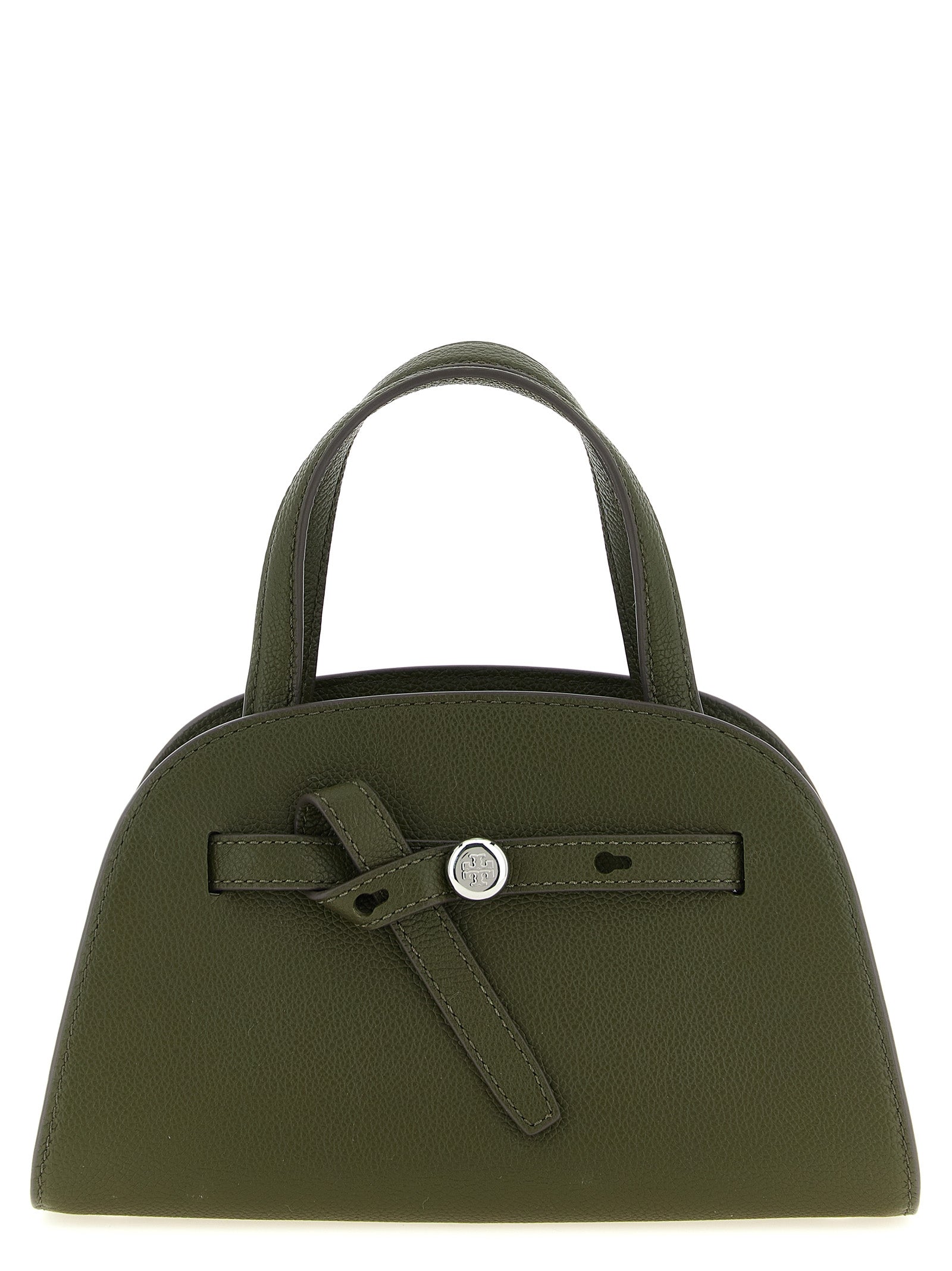 Tory Burch Romy Small Dark Olive Leather Crossbody Bag