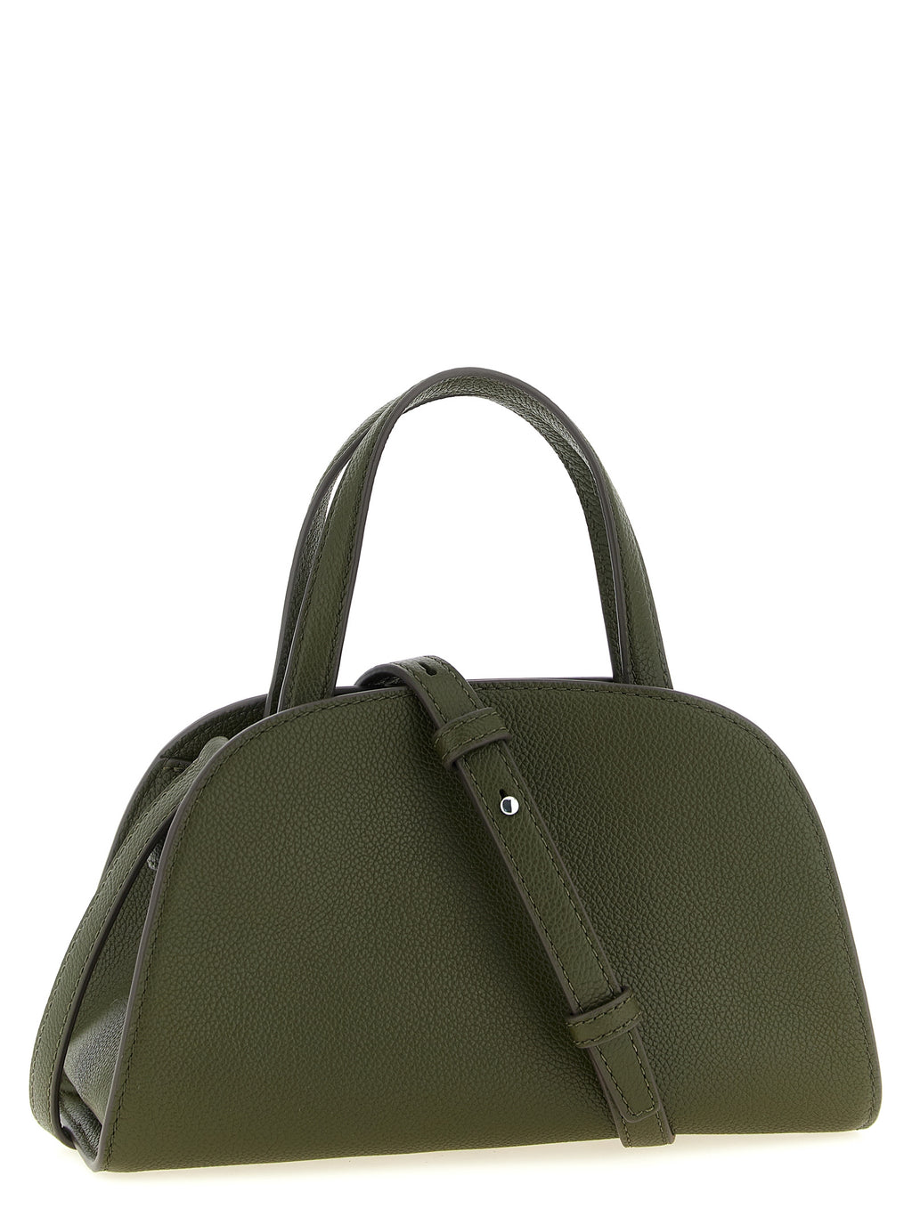 Tory Burch Romy Small Dark Olive Leather Crossbody Bag
