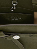Tory Burch Romy Small Dark Olive Leather Crossbody Bag