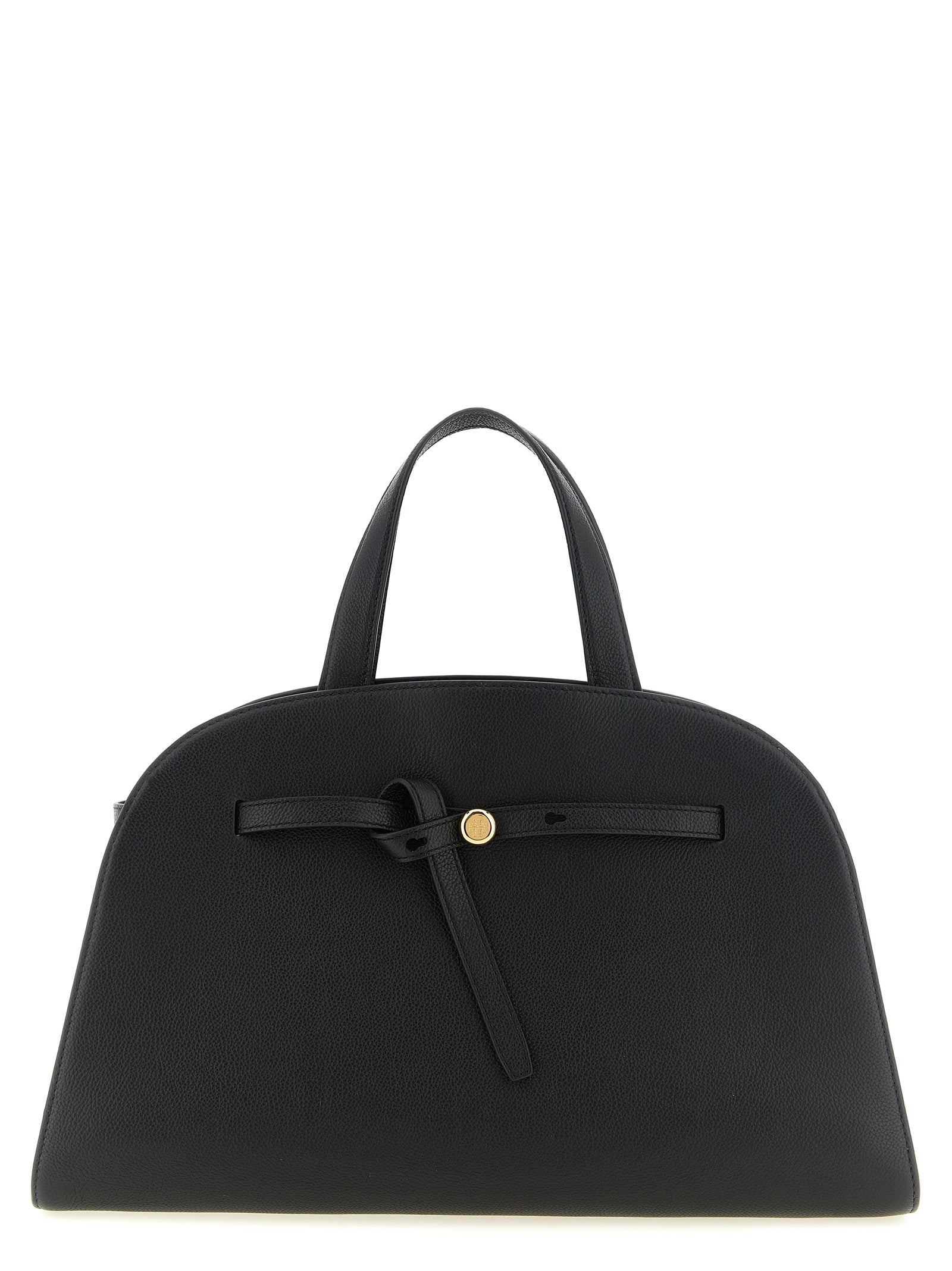Tory Burch Romy Trunk Black Leather Bag