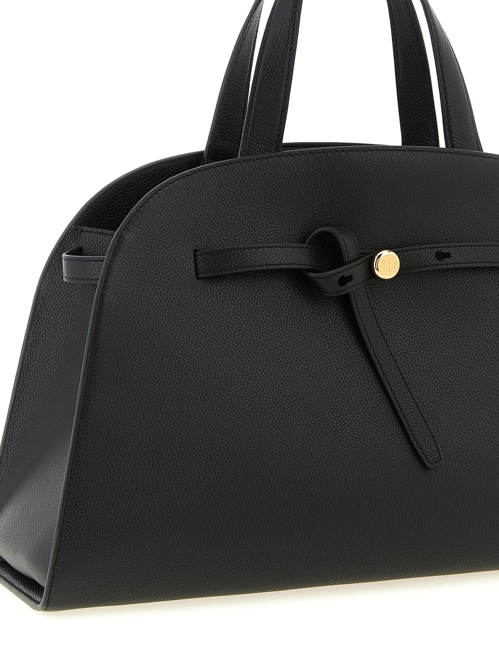 Tory Burch Romy Trunk Black Leather Bag