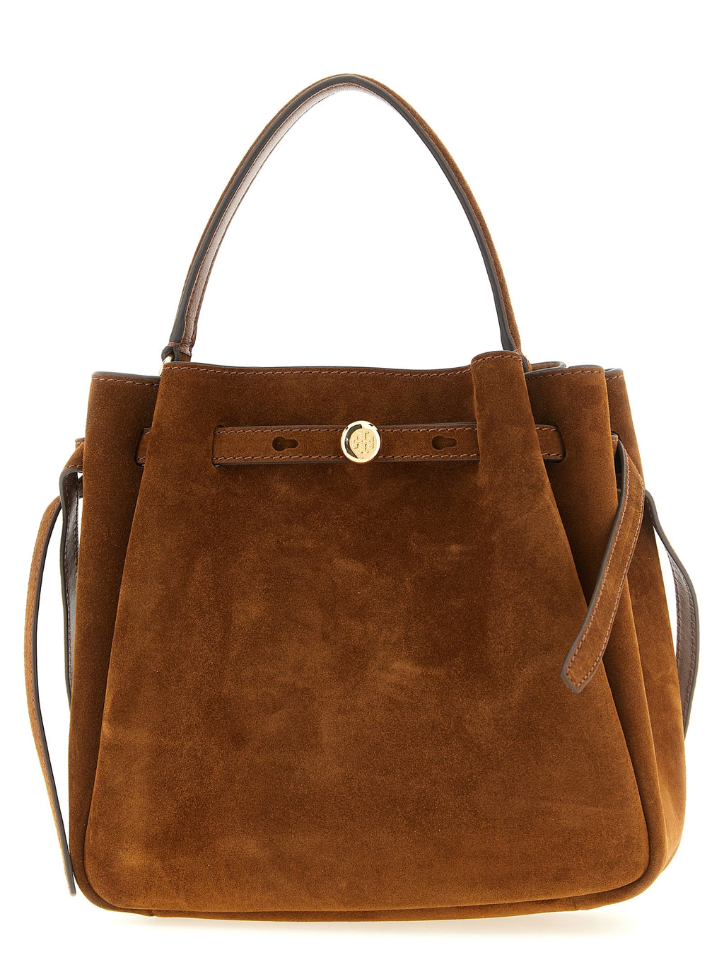 Tory Burch Romy Brown Suede Bucket Bag