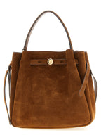 Tory Burch Romy Brown Suede Bucket Bag