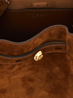 Tory Burch Romy Brown Suede Bucket Bag