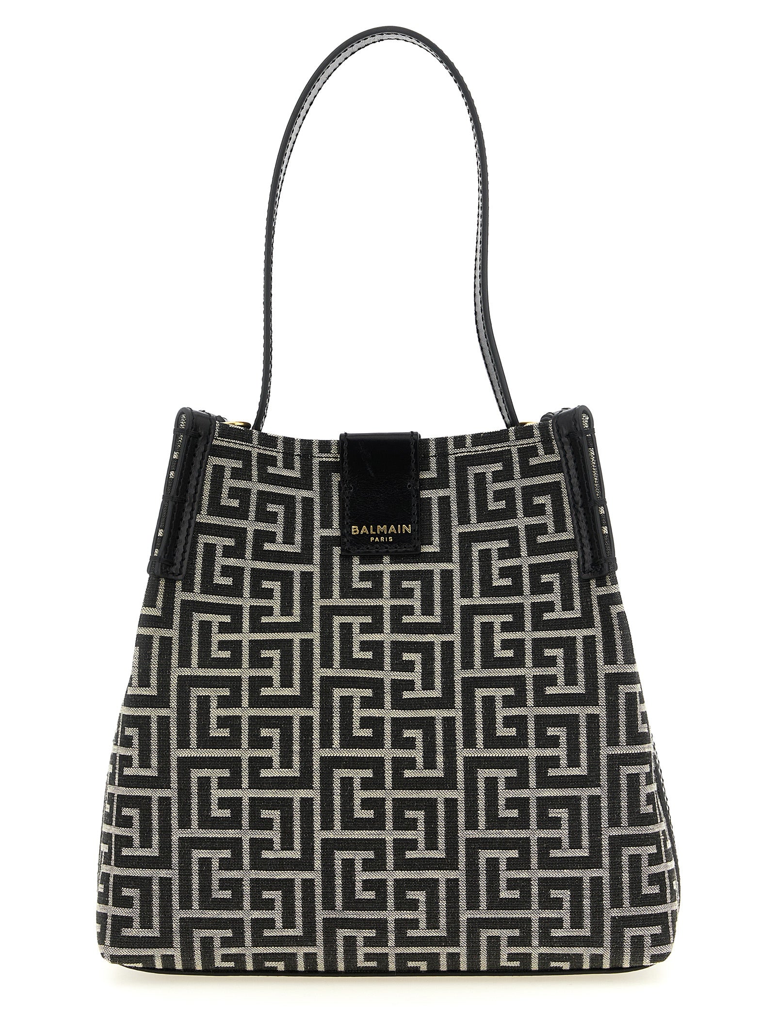 Balmain Release Labyrinth Jacquard Bucket Bag