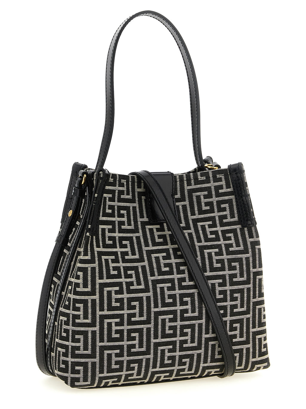 Balmain Release Labyrinth Jacquard Bucket Bag