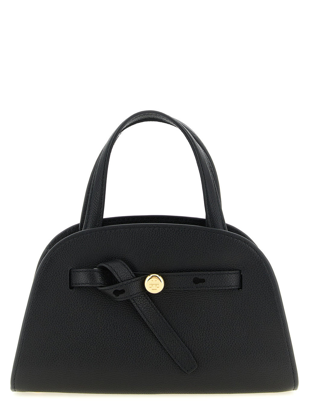 Tory Burch Romy Small Bauletto Black Leather Bag
