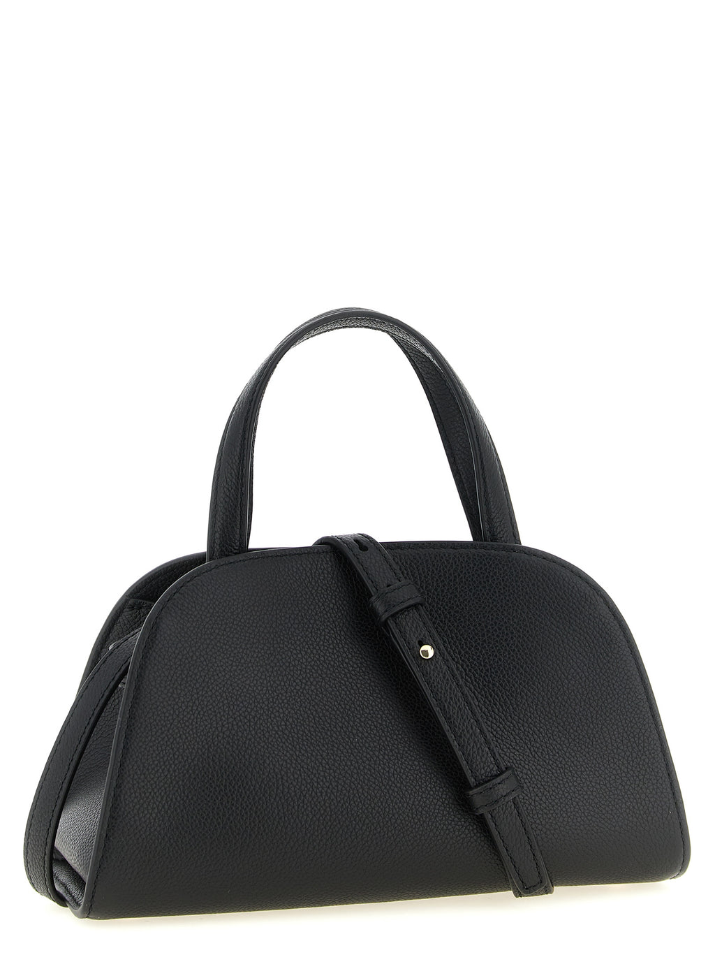 Tory Burch Romy Small Bauletto Black Leather Bag
