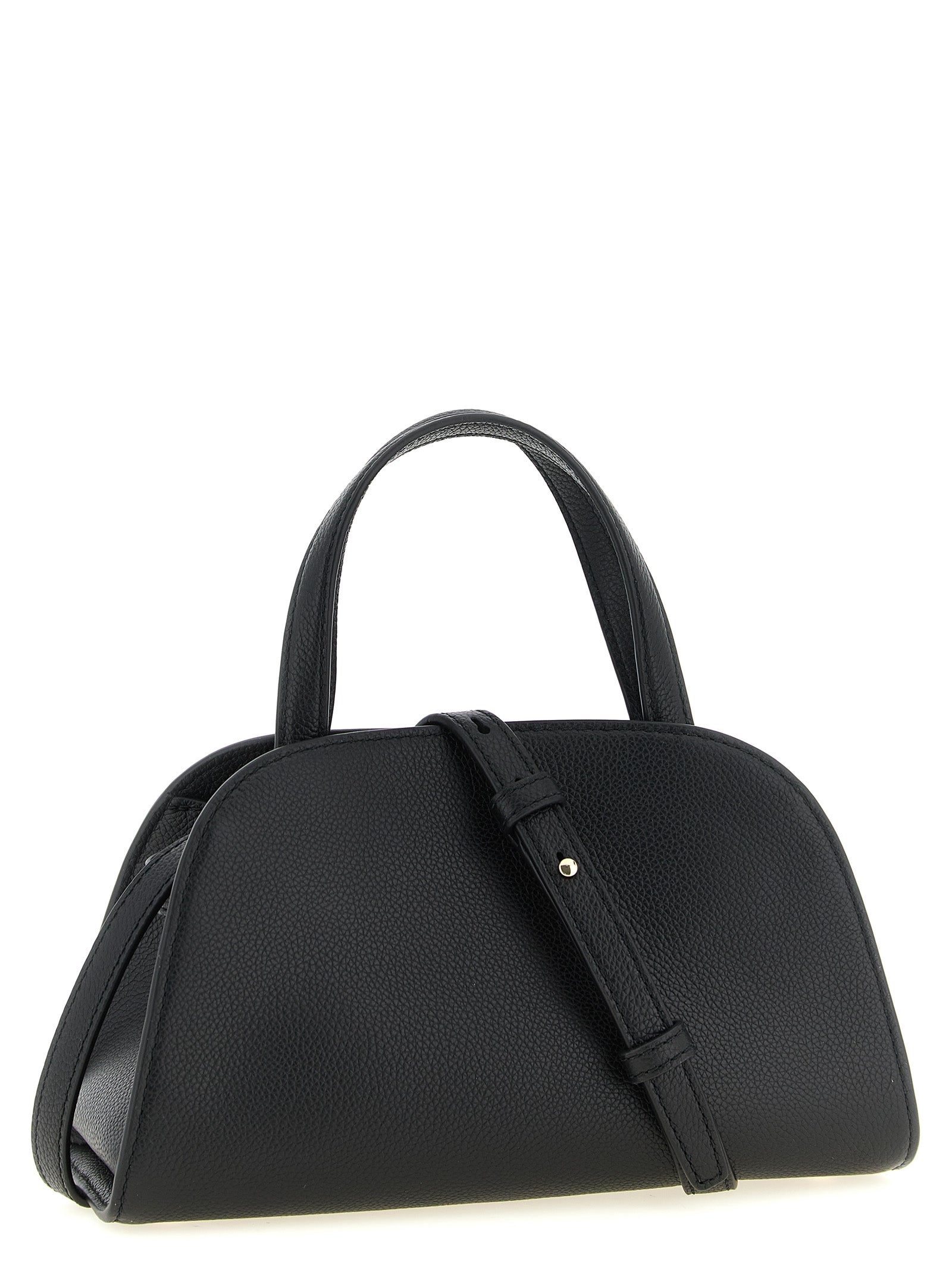 Tory Burch Romy Small Bauletto Black Leather Bag