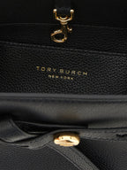 Tory Burch Romy Small Bauletto Black Leather Bag