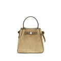 Tory Burch Romy Beige Suede Bucket Bag