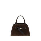 Tory Burch Small Romy Brown Suede Top Handle Bag