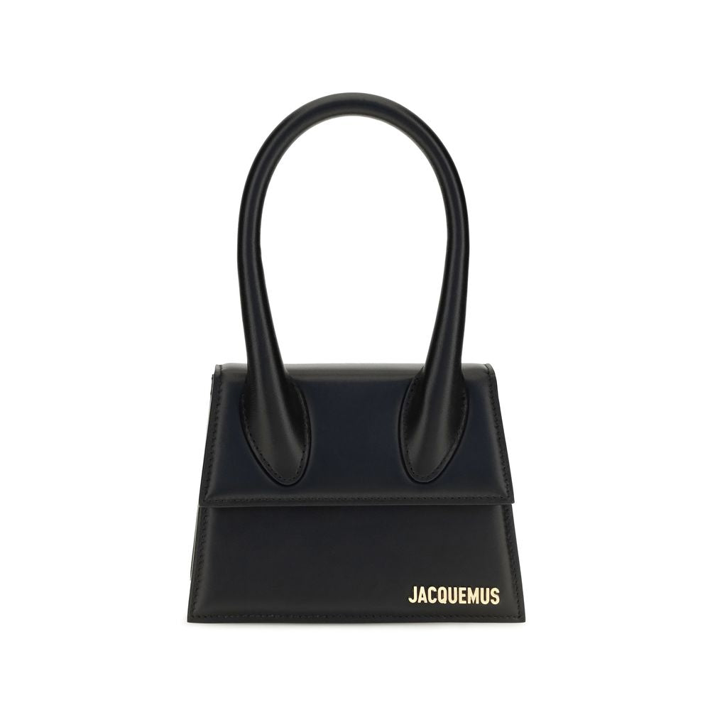 Jacquemus Le Chiquito Medium Black Leather Top Handle Bag