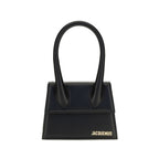 Jacquemus Le Chiquito Medium Black Leather Top Handle Bag