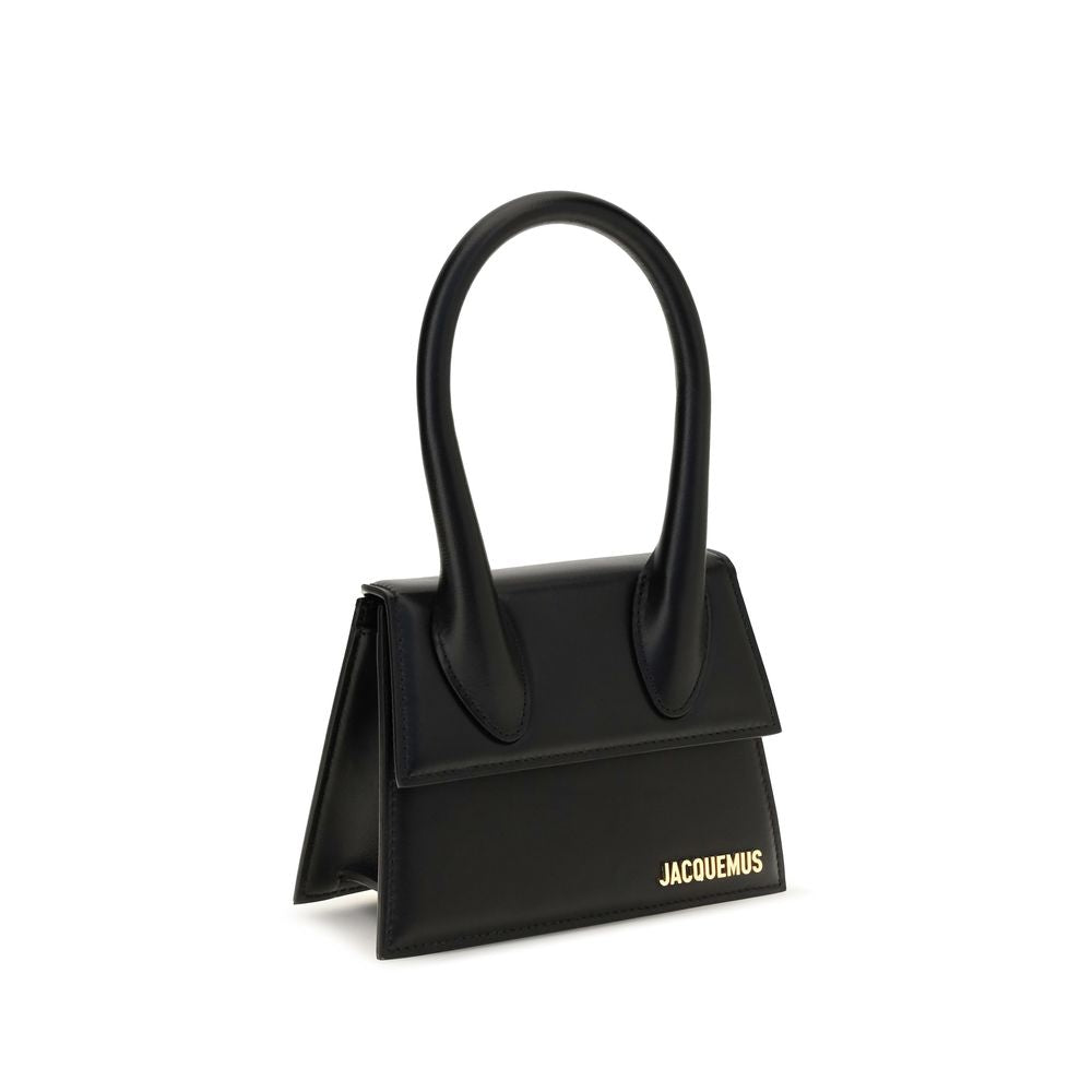 Jacquemus Le Chiquito Medium Black Leather Top Handle Bag