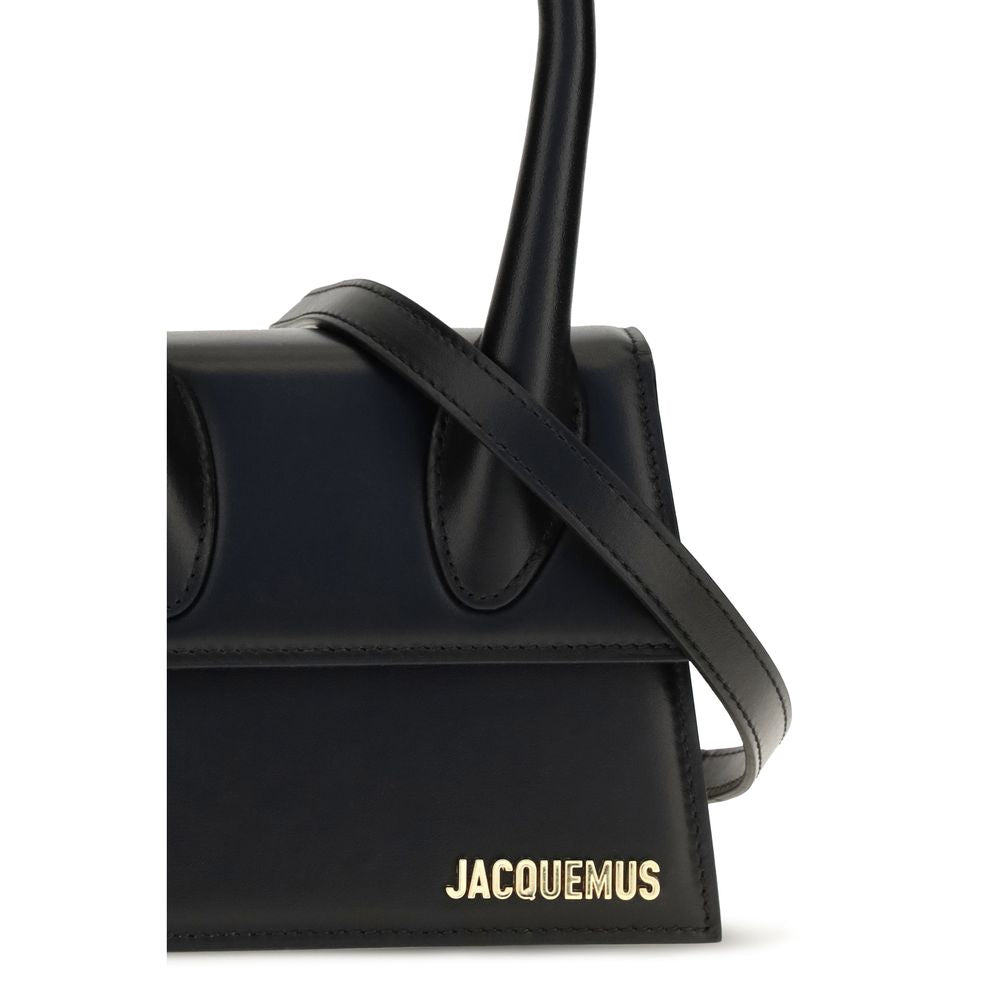 Jacquemus Le Chiquito Medium Black Leather Top Handle Bag