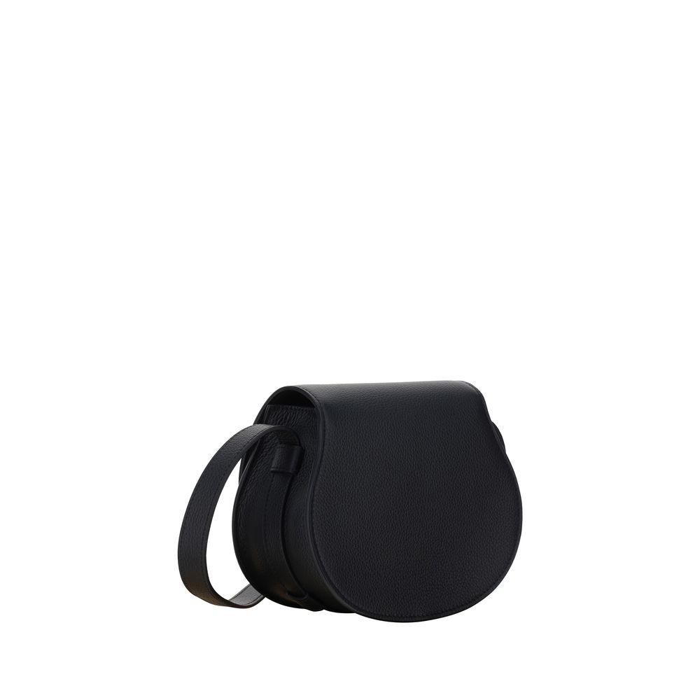 Chloé Small Marcie Black Leather Shoulder Bag