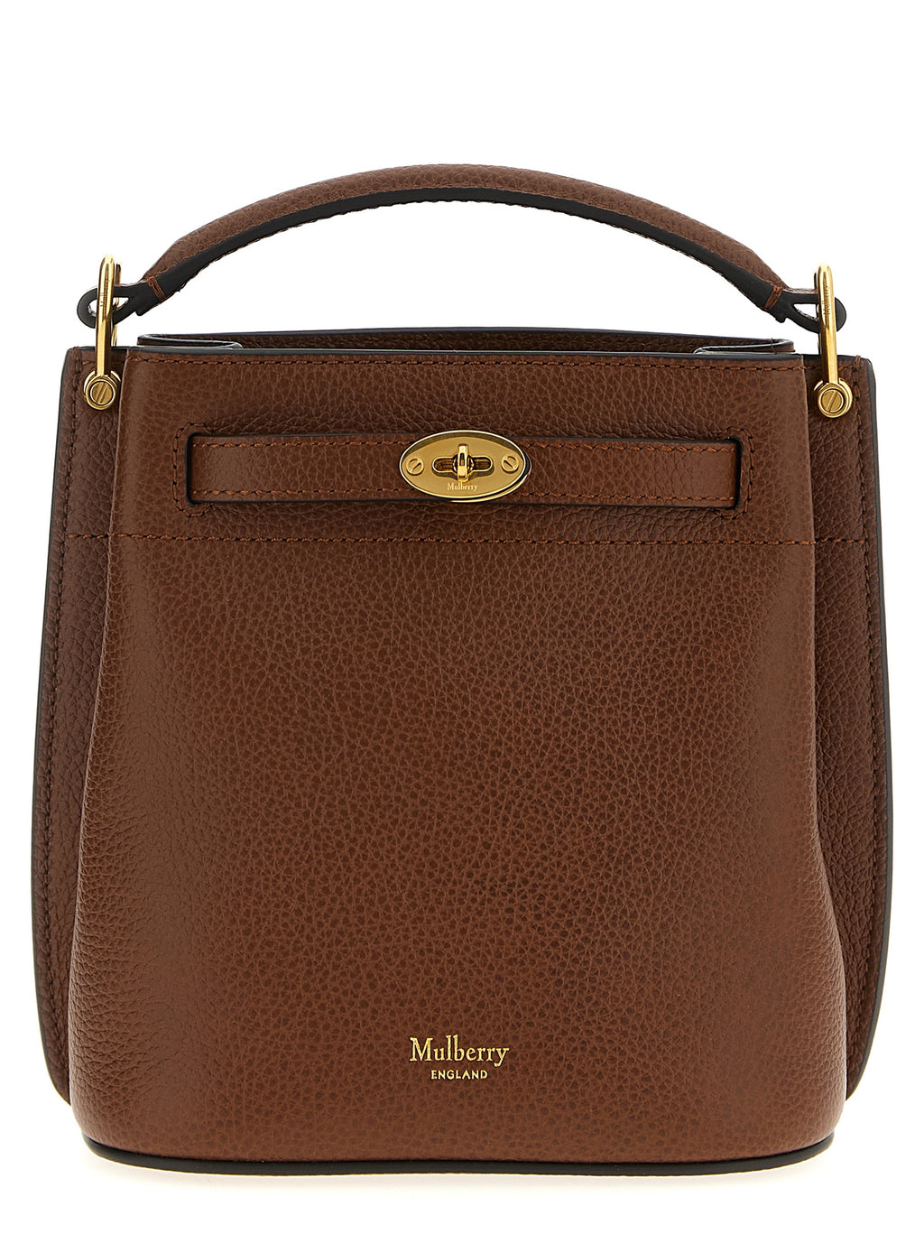 Mulberry Islington Mini Brown Leather Bucket Bag