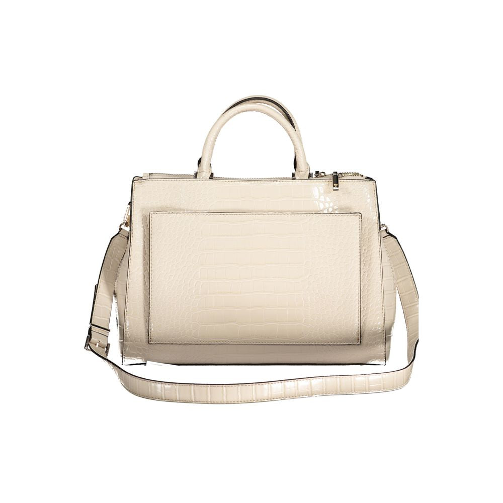 Guess Jeans Nelka Beige Top Handle Bag