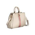 Guess Jeans Nelka Beige Top Handle Bag