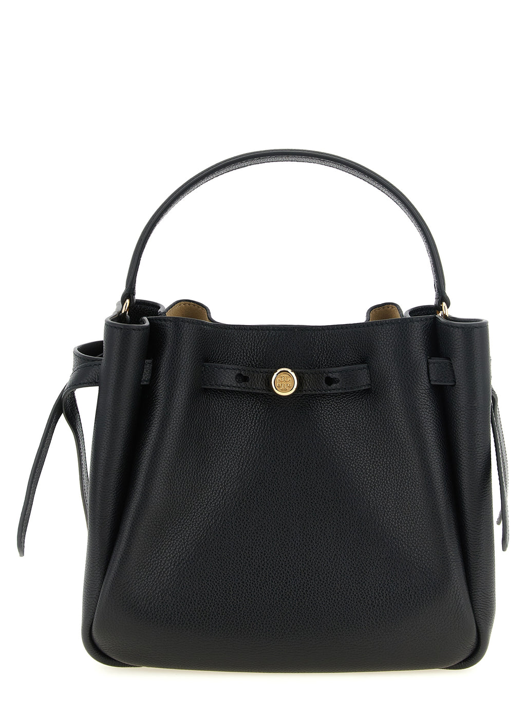 Tory Burch Romy Black Leather Bucket Bag