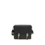 Fendi Flow Mess Medium Black Leather Crossbody Bag