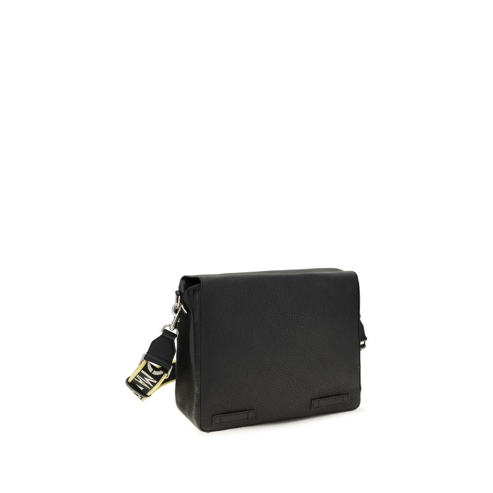 Fendi Flow Mess Medium Black Leather Crossbody Bag