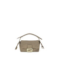 Fendi Small Baguette Beige Nappa Leather Bag