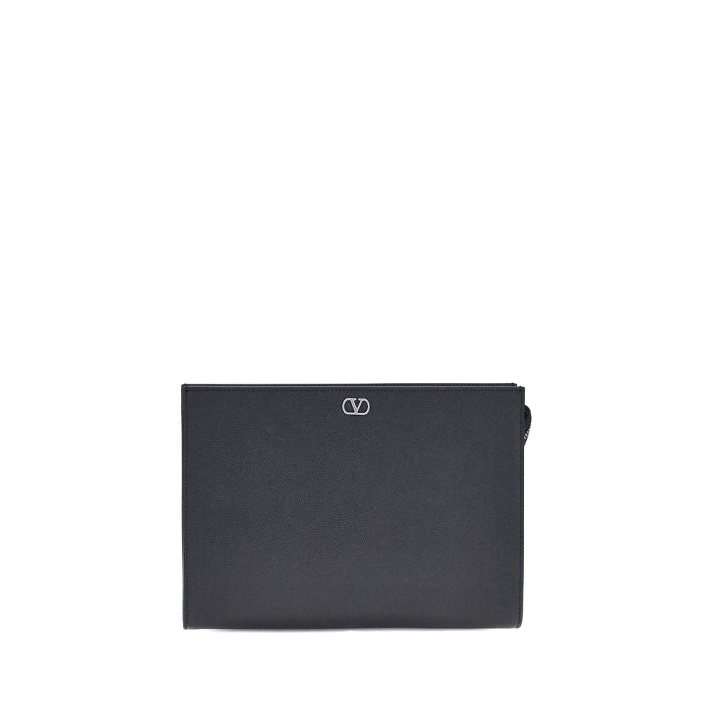Valentino Garavani VLogo Leather Wrist Pouch