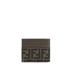 Fendi FF Jacquard Brown Card Holder