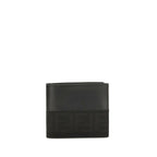 Fendi FF Jacquard Black Leather Bifold Wallet