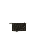 Fendi FF Jacquard Brown Shoulder Bag
