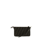Fendi FF Jacquard Brown Shoulder Bag