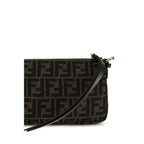 Fendi FF Jacquard Brown Shoulder Bag