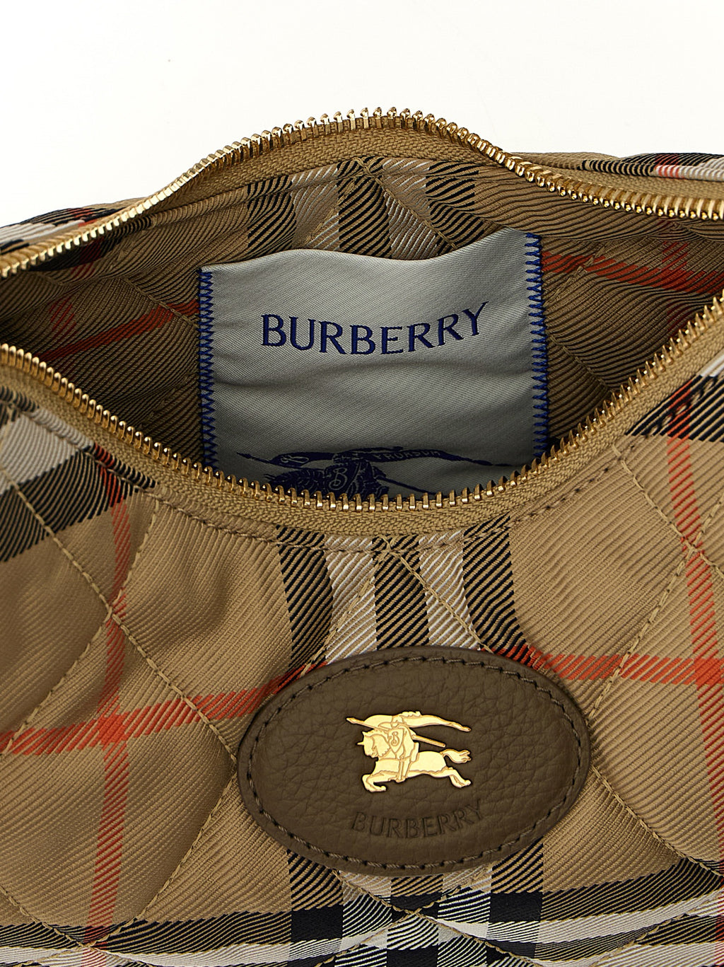 Burberry Horseshoe Check Crossbody Bag
