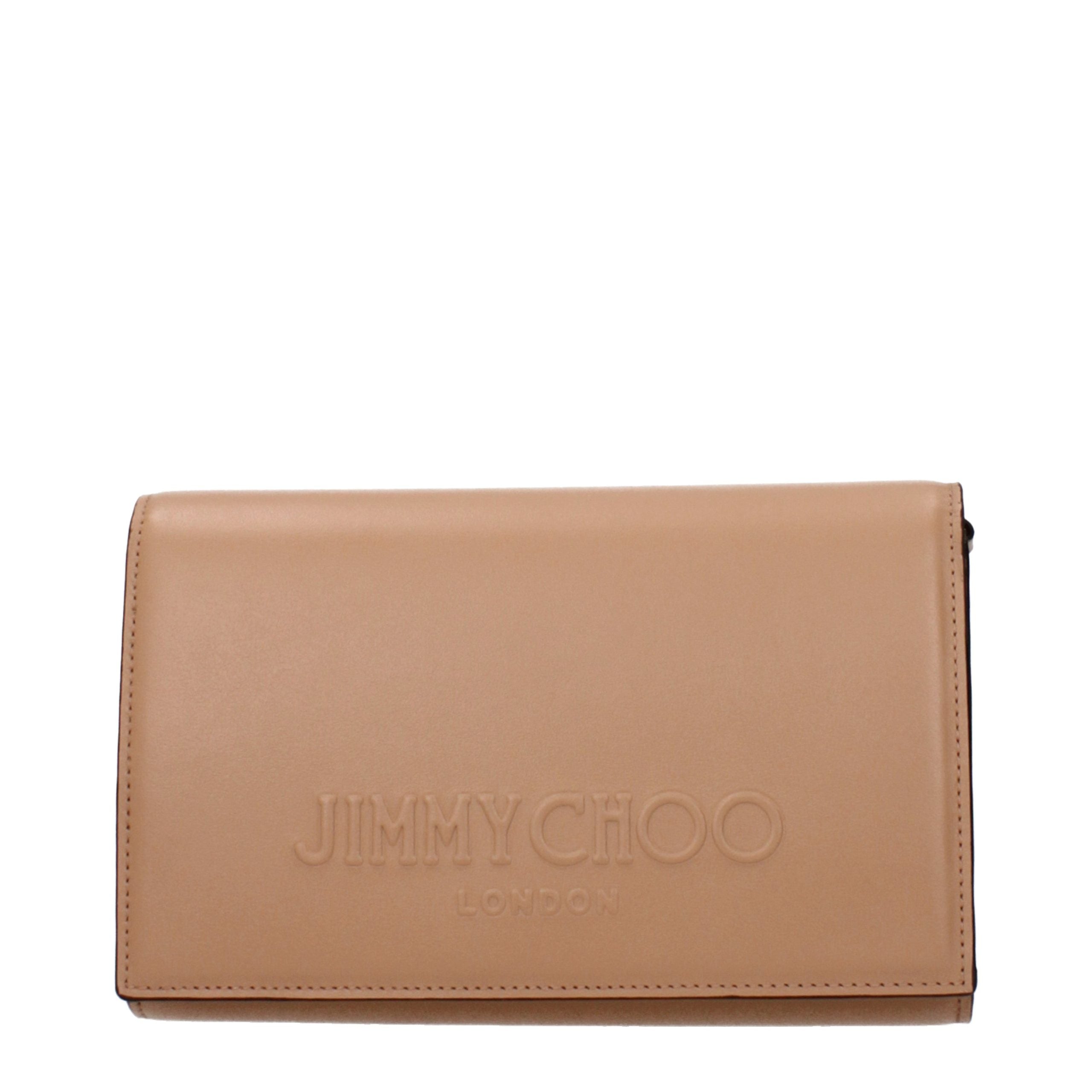 Jimmy Choo Avenue Brown Leather Clutch Bag