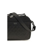 Ferragamo Gancini Black Leather Crossbody Bag