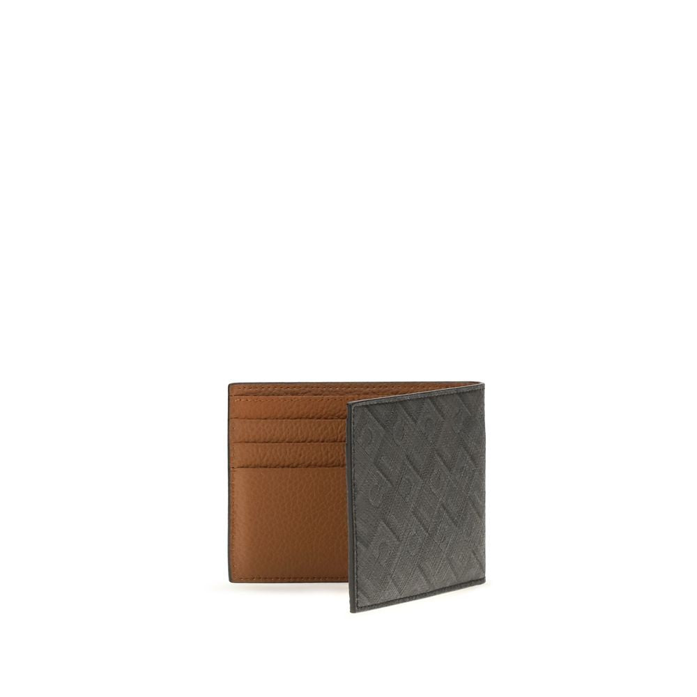 Ferragamo Gancini Black Leather Bifold Wallet