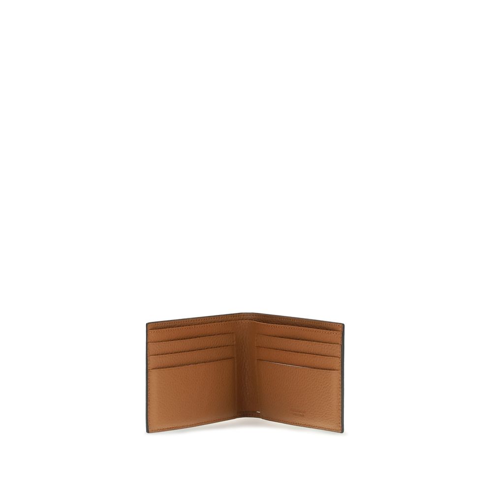 Ferragamo Gancini Black Leather Bifold Wallet