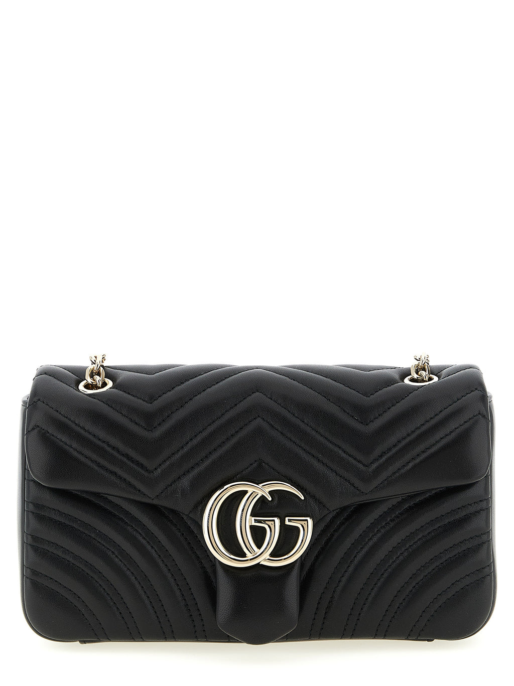 Gucci GG Marmont Black Leather Chain Shoulder Bag