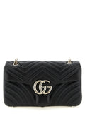 Gucci GG Marmont Black Leather Chain Shoulder Bag