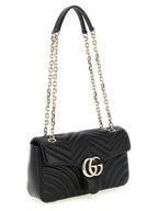 Gucci GG Marmont Black Leather Chain Shoulder Bag