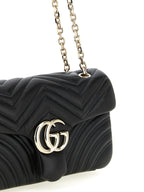 Gucci GG Marmont Black Leather Chain Shoulder Bag